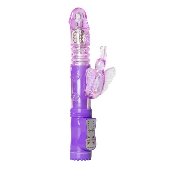 Easytoys Butterfly - roterende & stotende vibrator (paars)