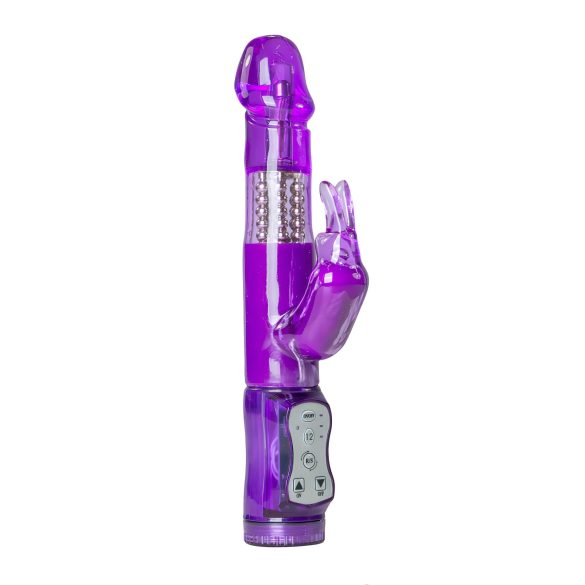 Easytoys Rabbit - draaiende parels & clitorisstimulator vibrator (paars)