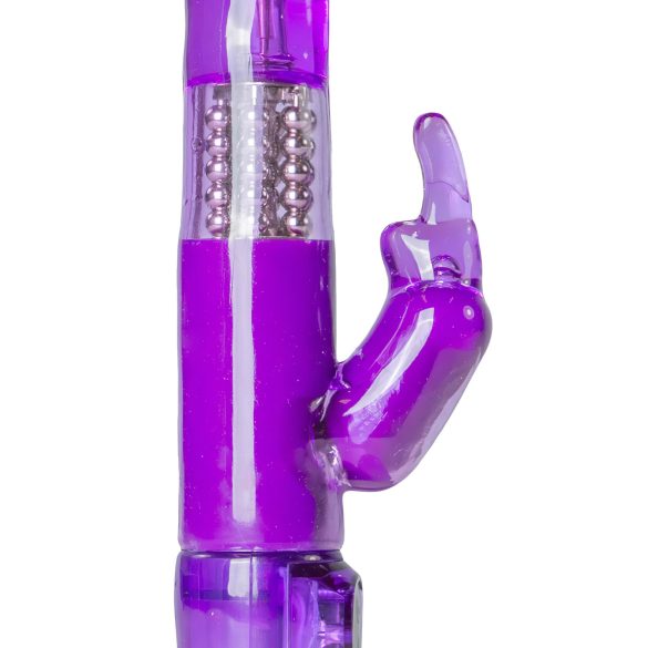 Easytoys Rabbit - draaiende parels & clitorisstimulator vibrator (paars)