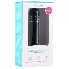   Easytoys Diamond Twirled - vibrator staaf - gedraaid design - zwart