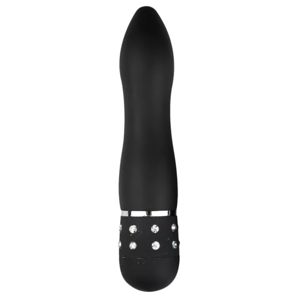 Easytoys - mini vibrator - gebogen diamond design - zwart