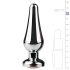 Easytoys Metaal Nr.11 - Roze Steenvorm Anale Plug - Zilver (3,5 cm)
