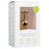 Easytoys Metal No.1 - gouden anale plug met witte steen in kegelvorm (2,5 cm)