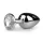 EasyToys - metalen anale plug (zilver-wit)