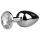 EasyToys - metalen anale plug (zilver-wit)