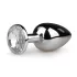 EasyToys - metalen anale plug (zilver-wit)