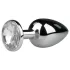 EasyToys - metalen anale plug (zilver-wit)