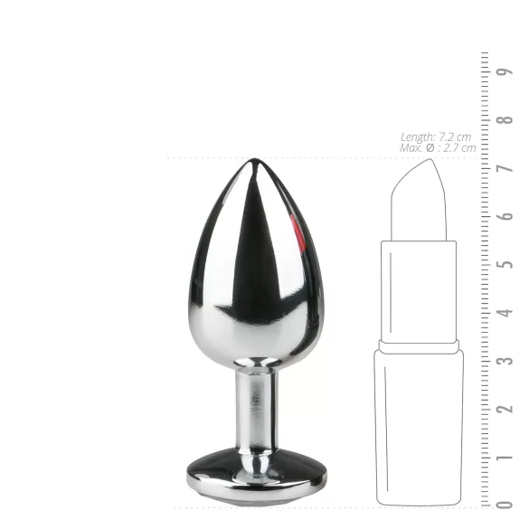 EasyToys - metalen anale plug (zilver-wit)