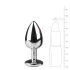 EasyToys - metalen anale plug (zilver-wit)