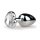 Easytoys Metaal No.2 - Anale Plug met Hartvormige Steen (Zilver-Wit)
