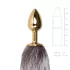 Easytoys Fox NO5 - metalen buttplug met vossenstaart - goud zilver