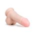 Easytoys - zuignap dildo met ballen (17,5cm) - natuurlijk