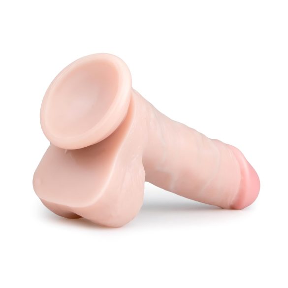 Easytoys - dildo met zuignap en ballen - 17,5 cm - huidkleur