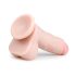Easytoys - zuignap dildo met ballen (17,5cm) - natuurlijk