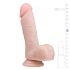 Easytoys - zuignap dildo met ballen (17,5cm) - natuurlijk