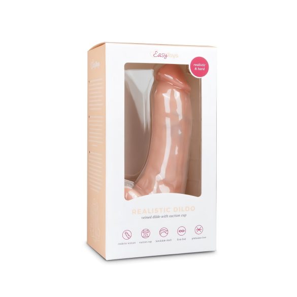 Easytoys - dildo met zuignap en testikels (20 cm) - huidskleurig