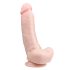 Easytoys - dildo met zuignap en ballen - 20 cm - huidskleur
