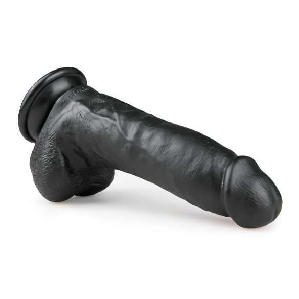 Easytoys - dildo met zuignap en ballen - 20cm - zwart