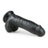 Easytoys - dildo met zuignap en ballen - 20cm - zwart