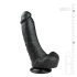 Easytoys - dildo met zuignap en ballen - 20cm - zwart