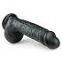 Easytoys - dildo met ballen en zuignap - zwart - 22,5 cm