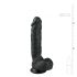 Easytoys - dildo met ballen en zuignap - zwart - 22,5 cm