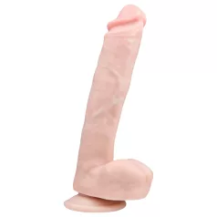   Easytoys - dildo met zuignap en ballen - groot 26,5cm - huidskleur
