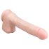 Easytoys – grote dildo met zuignap en ballen (29,5 cm) - huidkleurig