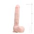 Easytoys – grote dildo met zuignap en ballen (29,5 cm) - huidkleurig