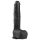 Easytoys - realistisch dildo met zuignap en ballen - groot - zwart - 29,5cm