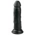 Easytoys - dildo met zuignap - realistisch - zwart - 15,5 cm