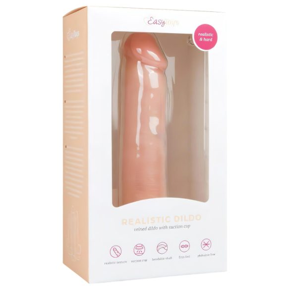 Easytoys - realistische dildo met zuignap - 20,5 cm - huidskleur