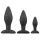 EasyToys Rocket - anaalplugset (zwart, 3-delig)