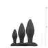 EasyToys Rocket - anaalplugset (zwart, 3-delig)