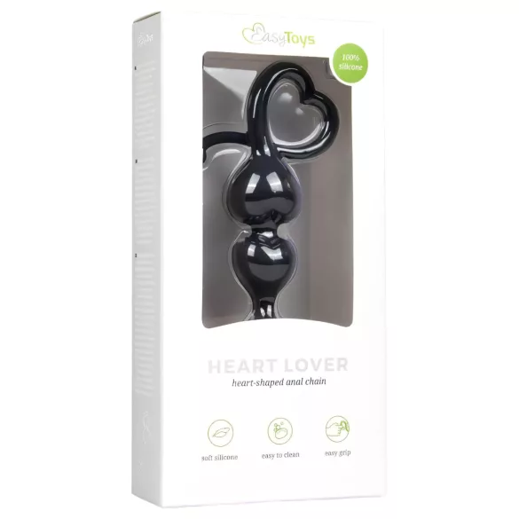 EasyToys - anale dildo met kralen (zwart)