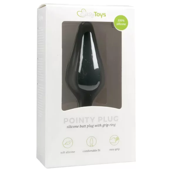 EasyToys Pointy Plug S - anale plug (zwart) - klein