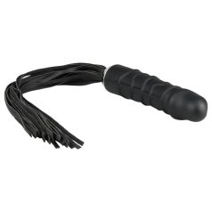   Easytoys Flogger - zweep met siliconen dildo in één (zwart)