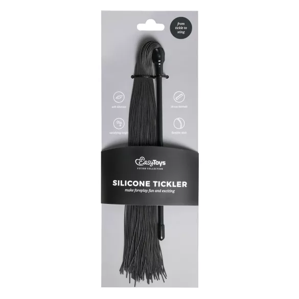 Easytoys - zweep - siliconen tickler - zwart