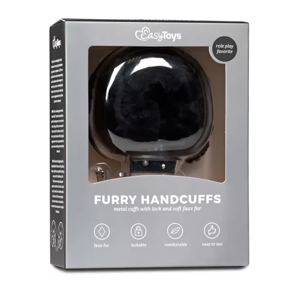 Easytoys - pluche handboeien - zwart