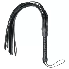 Easytoys - flogger zweep - zacht kunstleer - zwart
