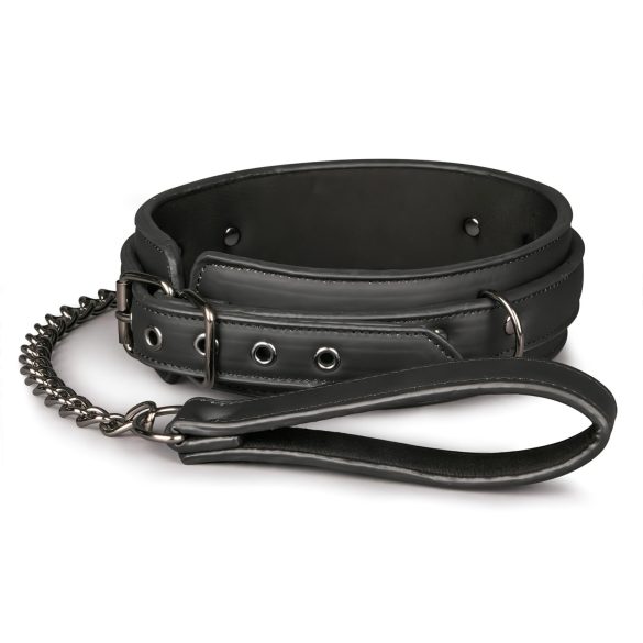 Easytoys - Fetish Halsband en Lijn (Zwart)