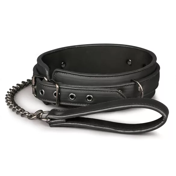 Easytoys - fetis halsband met lijn - zwart