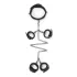 Easytoys - bondageset halsband, pols- en enkelboeien - zwart