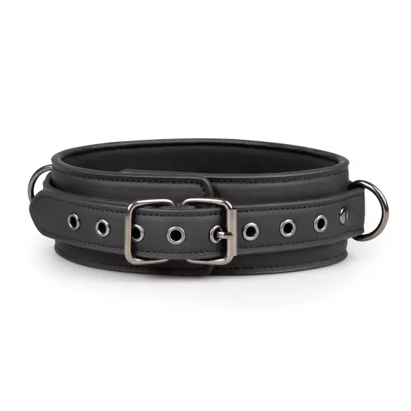 Easytoys - bondageset halsband, pols- en enkelboeien - zwart