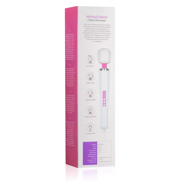 MyMagicWand - krachtige vibrator massager - wit/roze