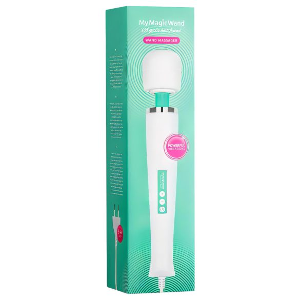 MyMagicWand - krachtige massage vibrator - wit/turquoise