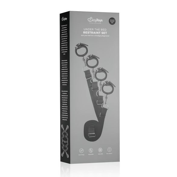 Easytoys - bed bondage set - verstelbaar - zwart