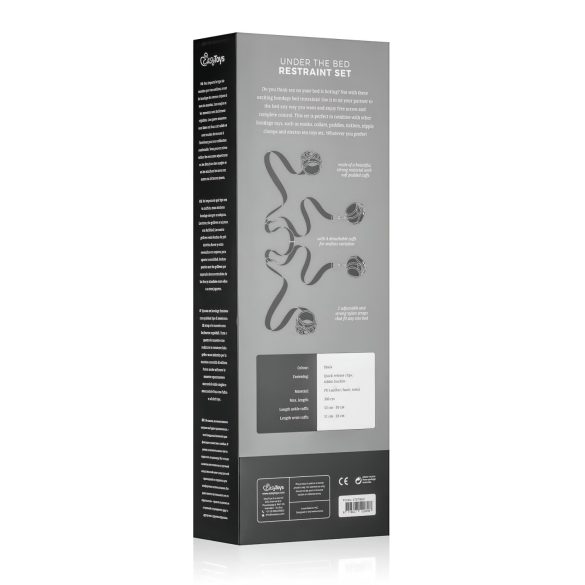Easytoys - bed bondage set - verstelbaar - zwart