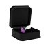Rimba XS - Paarse metalen anaal plug met steen (zilver)