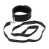 Rimba - halsband met riem - zacht - zwart